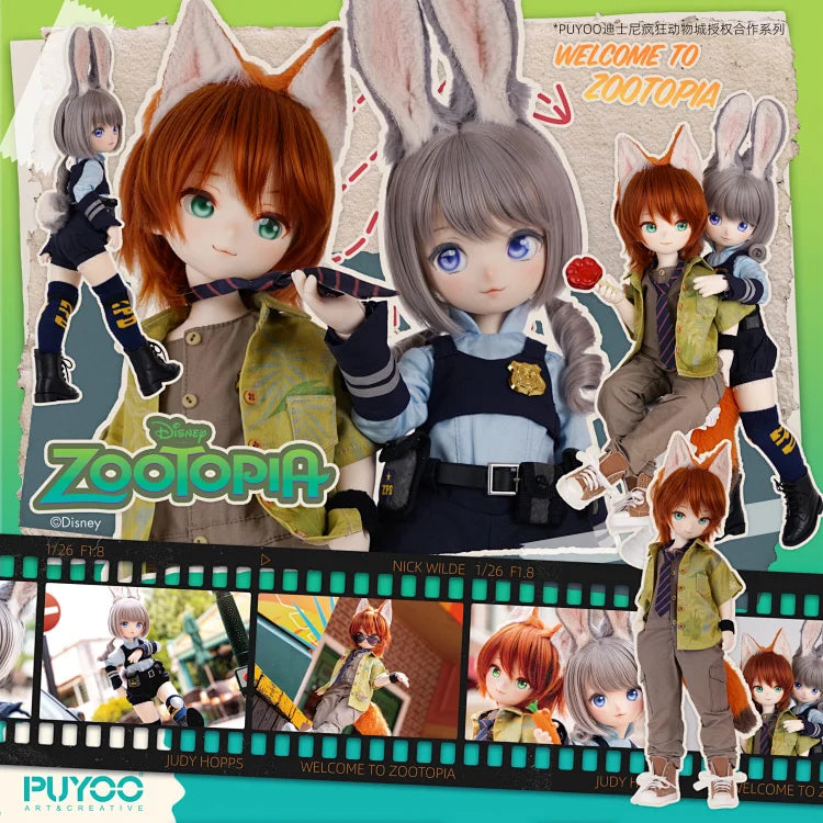 PUYOODOLL Disney Collaboration Series Vol. 1 Zootopia Judy & Nick (BJD Fullset) : PreOrder - Anubis Doll Café