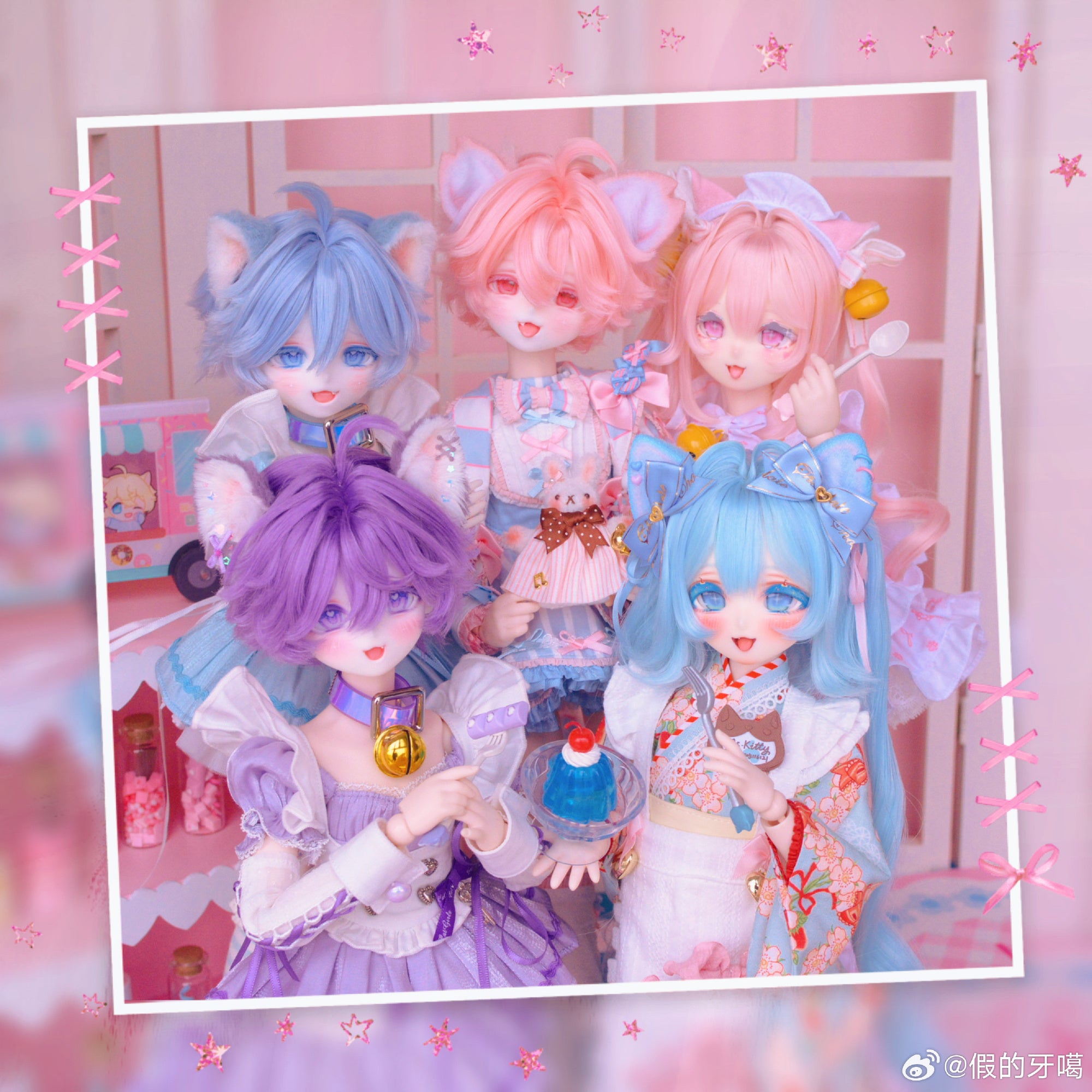 Ya ju he - Vacation Dog Wink & Open mouth (BJD Head) : PreOrder - Anubis Doll Café