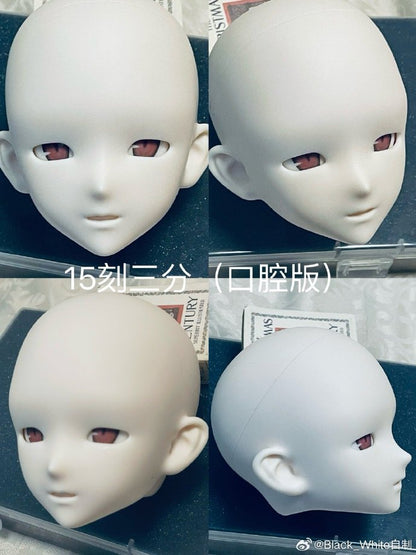 Black_White - Carve 15th (BJD Head) : Instock - Anubis Doll Café