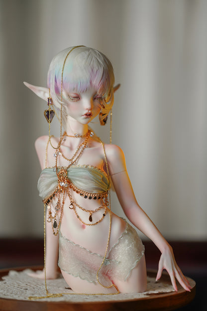 Coral Reef x Jiu Er Cat - Witch & Girl (BJD Bust Stand) : PreOrder