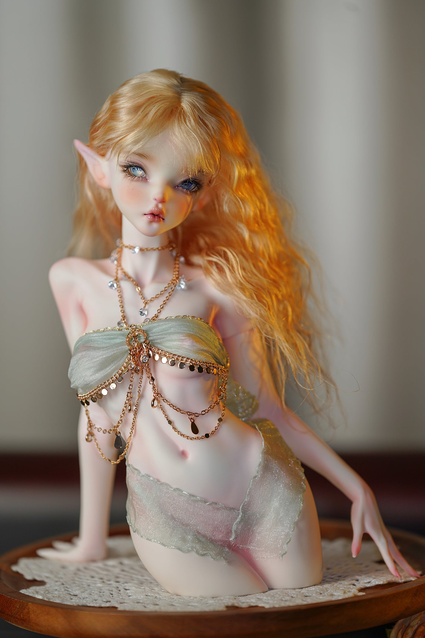 Coral Reef x Jiu Er Cat - Witch & Girl (BJD Bust Stand) : PreOrder