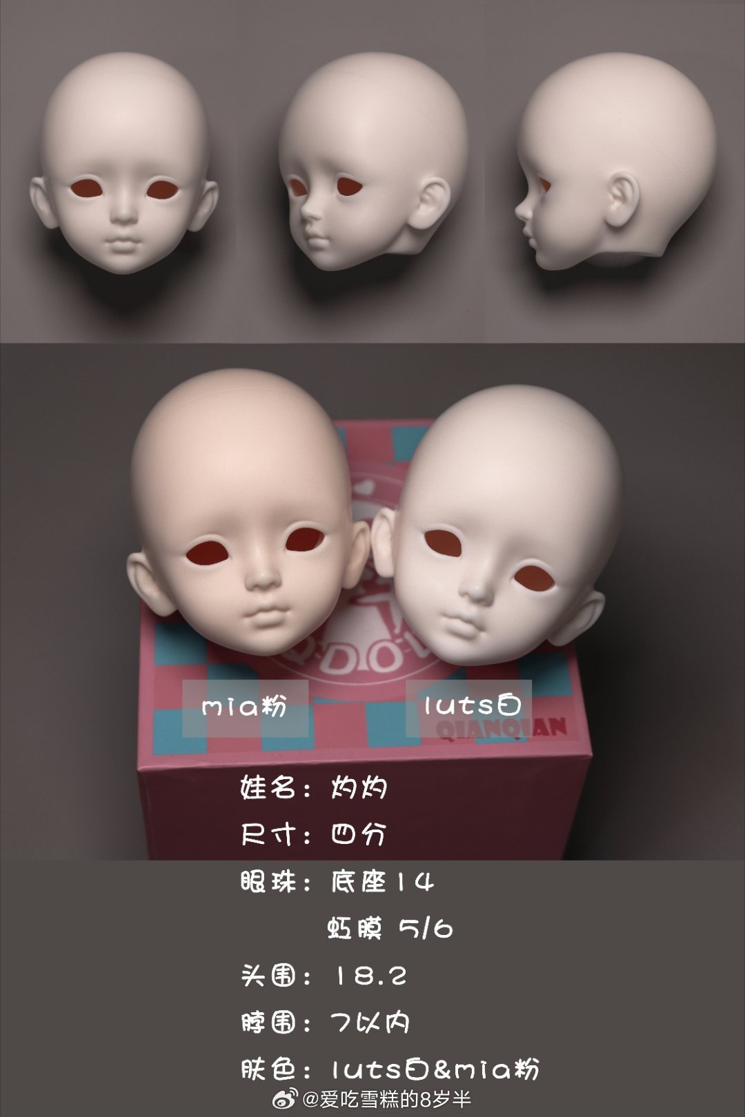 QQDoll - Zhuozhuo & Yaoyao (BJD Head) : PreOrder - Anubis Doll Café