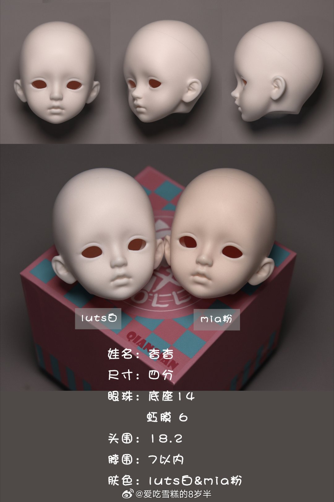 QQDoll - Zhuozhuo & Yaoyao (BJD Head) : PreOrder - Anubis Doll Café