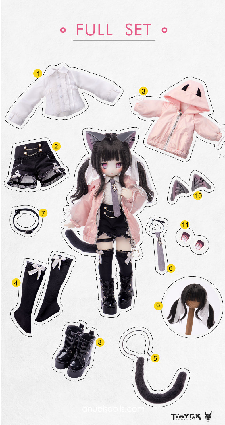 Tinyfox Fullset KURONEKO&SHIRONEKO : PreOrder - Anubis Doll Café