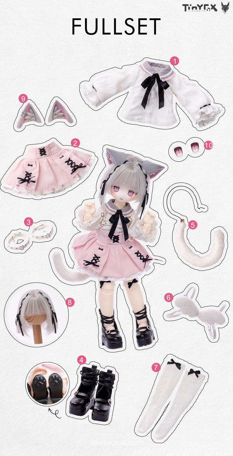 Tinyfox Fullset KURONEKO&SHIRONEKO : PreOrder - Anubis Doll Café